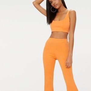TANGERINE HIGH WAIST PANT AND TOP SET